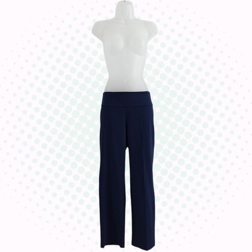 Adidas Navy Blue Stretch Mid Rise Straight Leg Ankle Length Golf Pants Size M